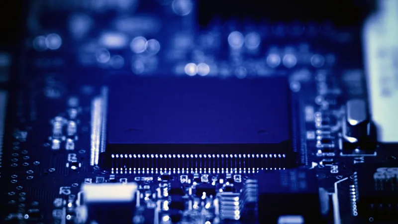 Printed circuit board close up