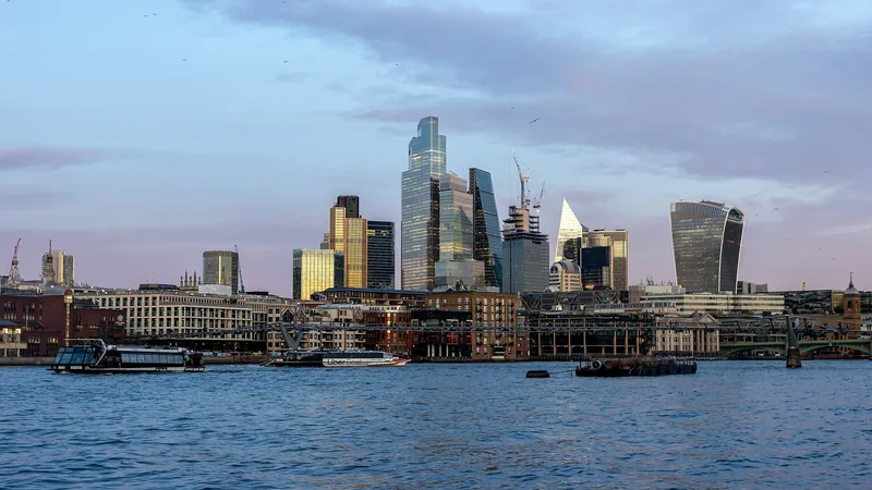 London skyline on the Thames