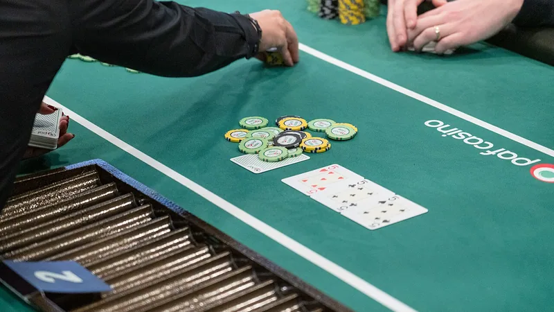 Players at a poker final table