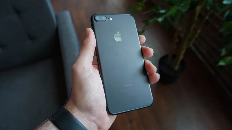 Smartphone held in one hand