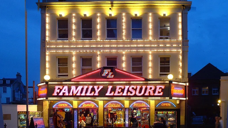Neon sign at night