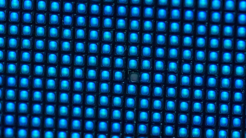 Screens in a media art installation