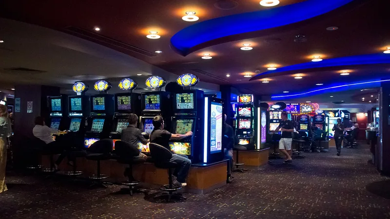 Gaming machines in a club
